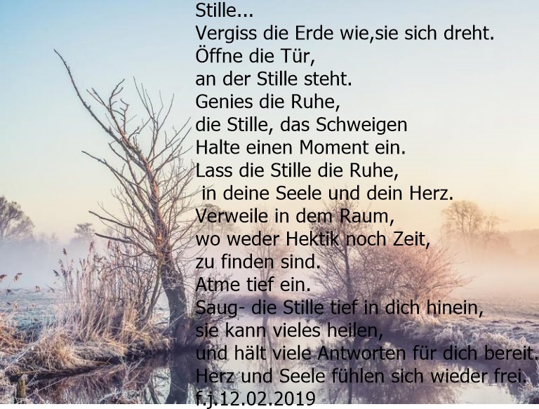 Bildgedicht: Stille......