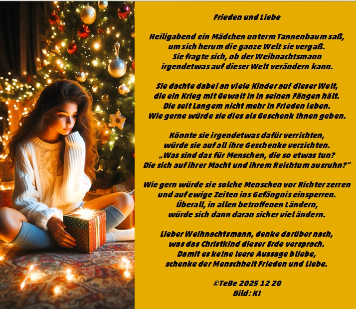 Bildgedicht: Frieden und Liebe 