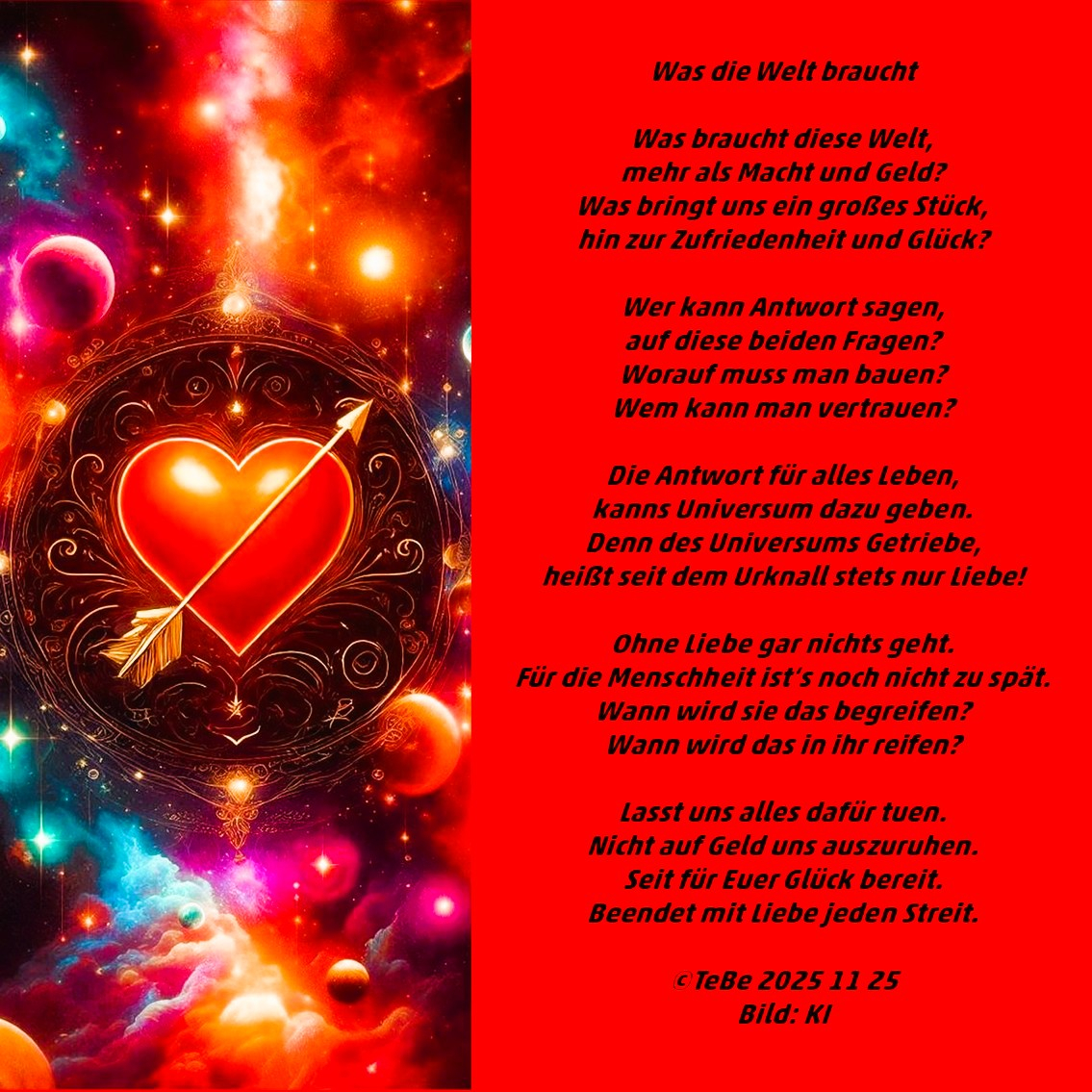 Bildgedicht: Was die Welt braucht