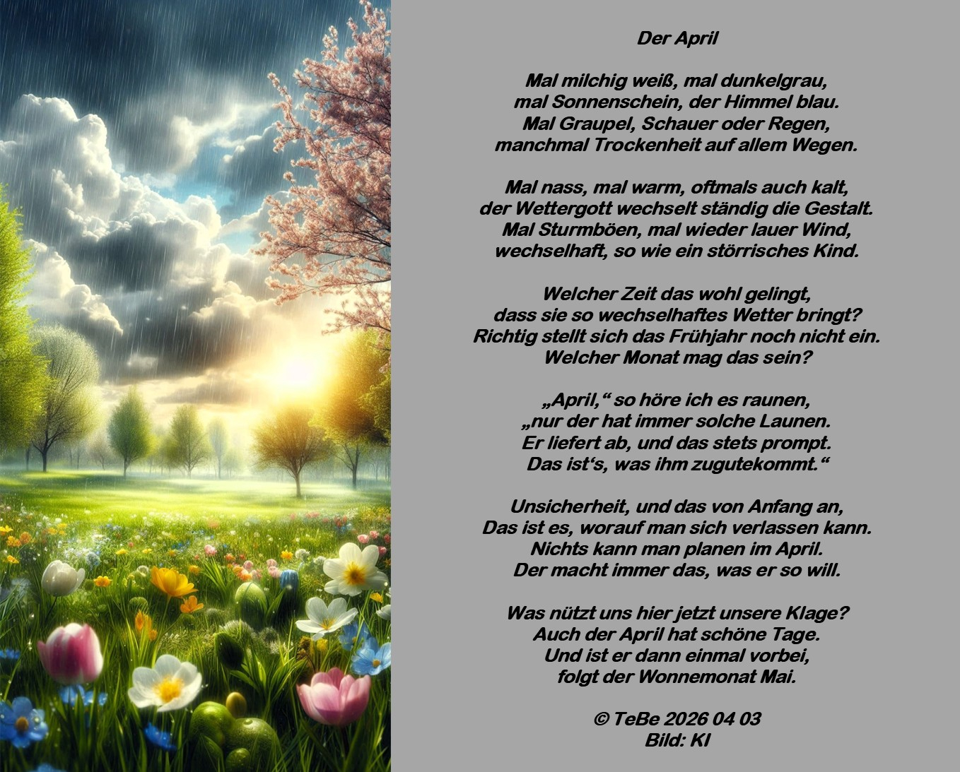 Bildgedicht: April