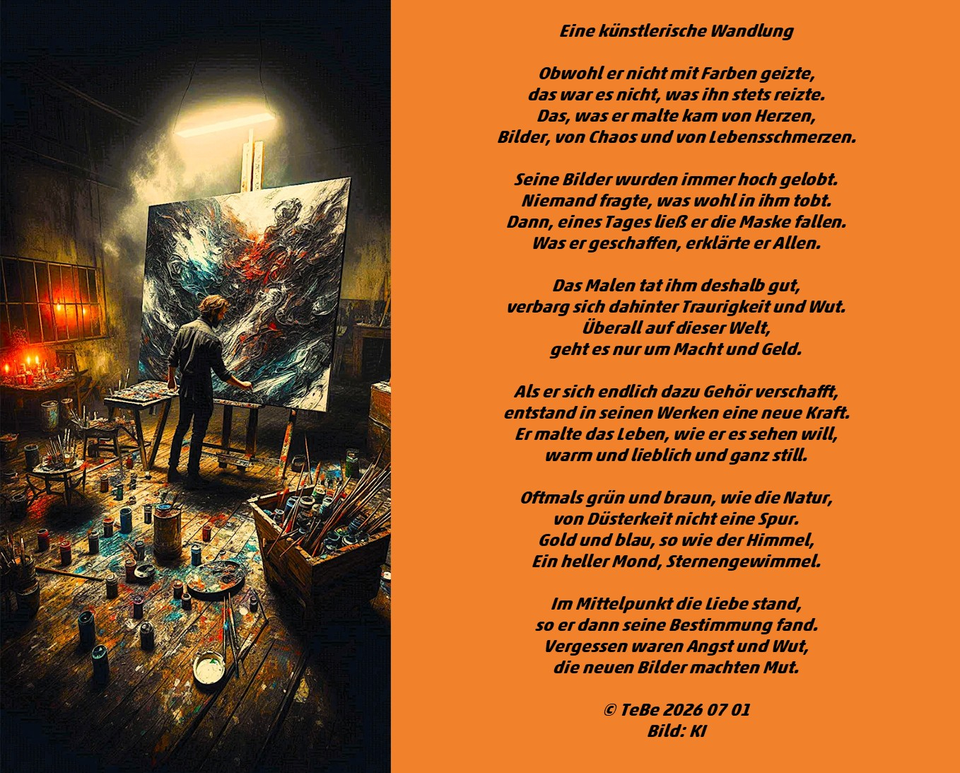 Bildgedicht: Eine k&uuml;nstlerische Wandlung