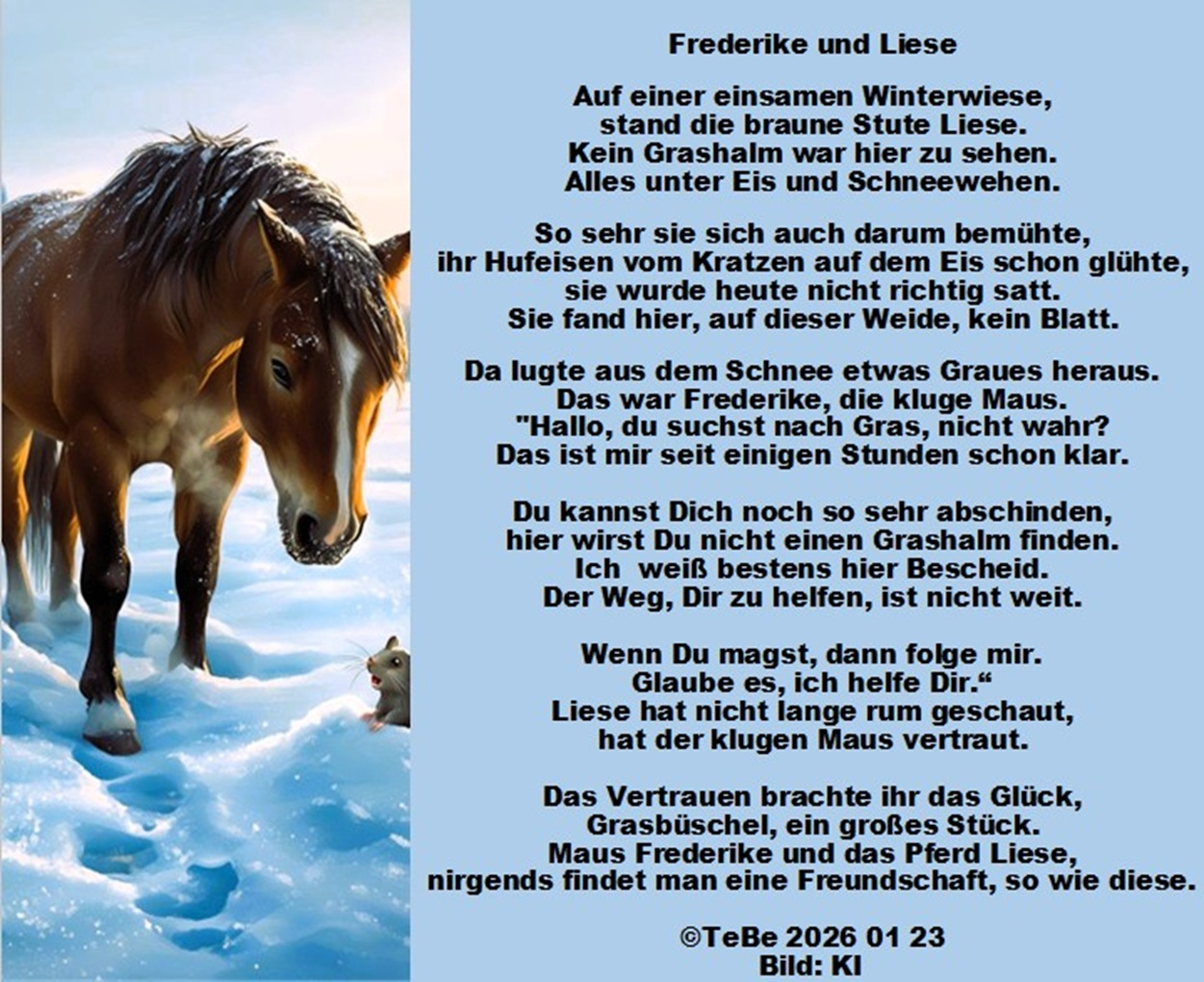 Bildgedicht: Frederike und Liese