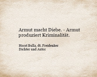 Bildgedicht: Armut macht Diebe