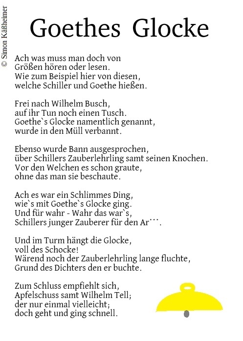 Bildgedicht: Goethe`s Glocke 