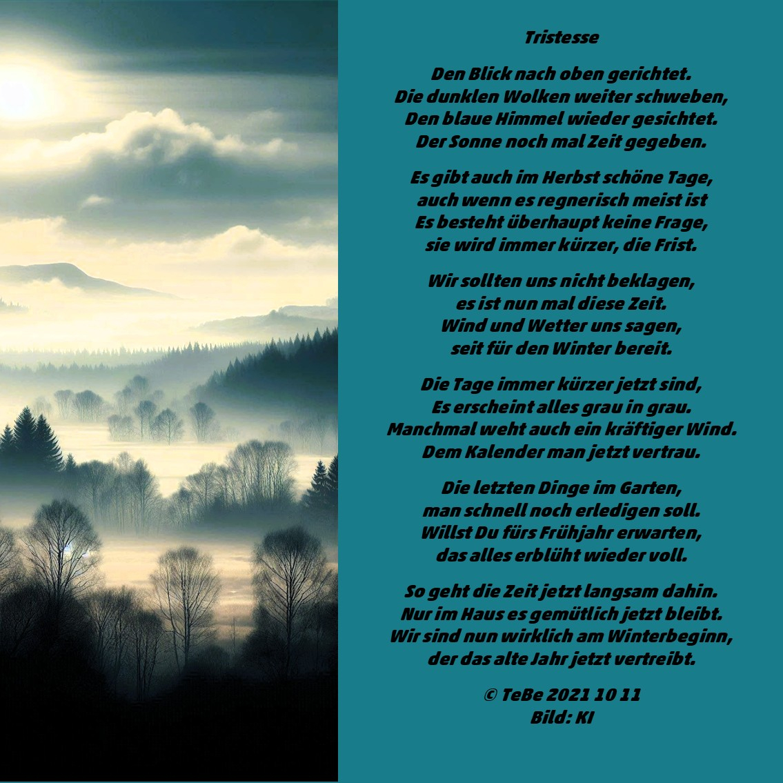 Bildgedicht: Tristesse