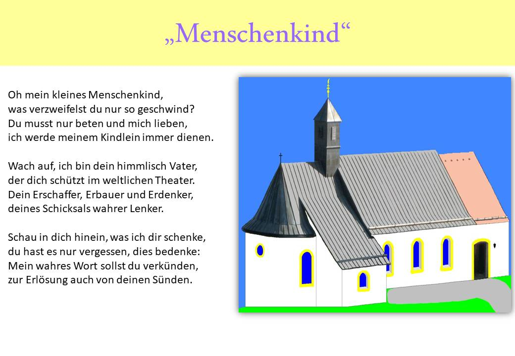 Bildgedicht: Menschenkind