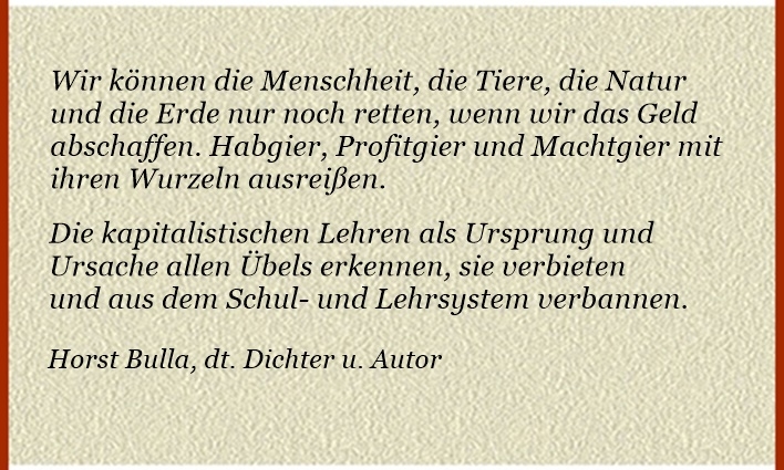 Bildgedicht: Die Rettung von Mensch, Tier, Natur und Erde