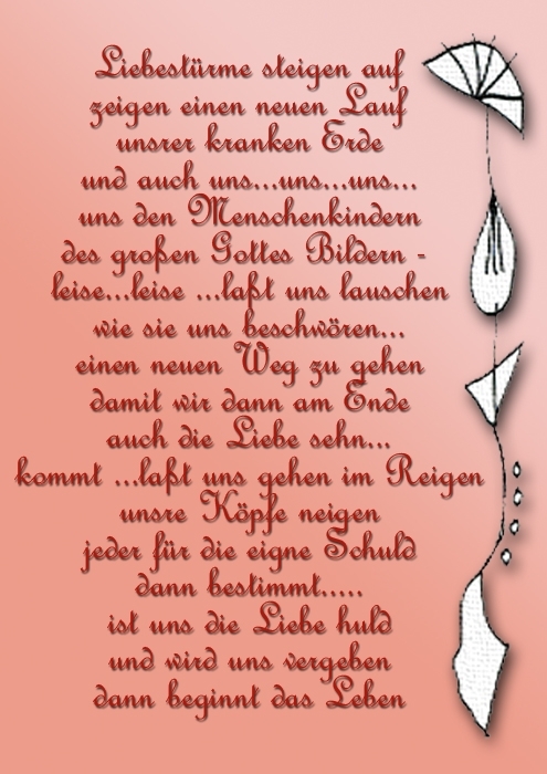 Bildgedicht: Liebestürme