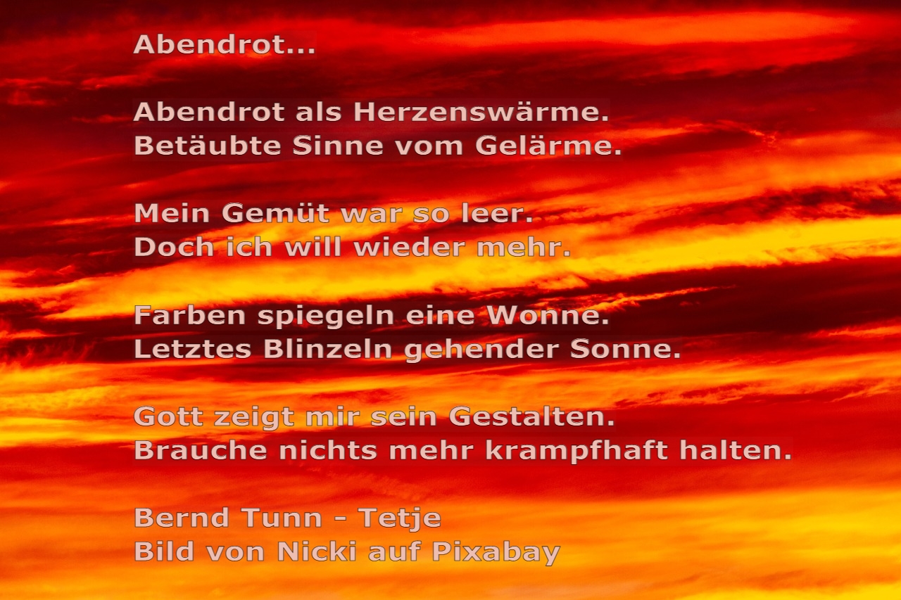 Bildgedicht: Abendrot...