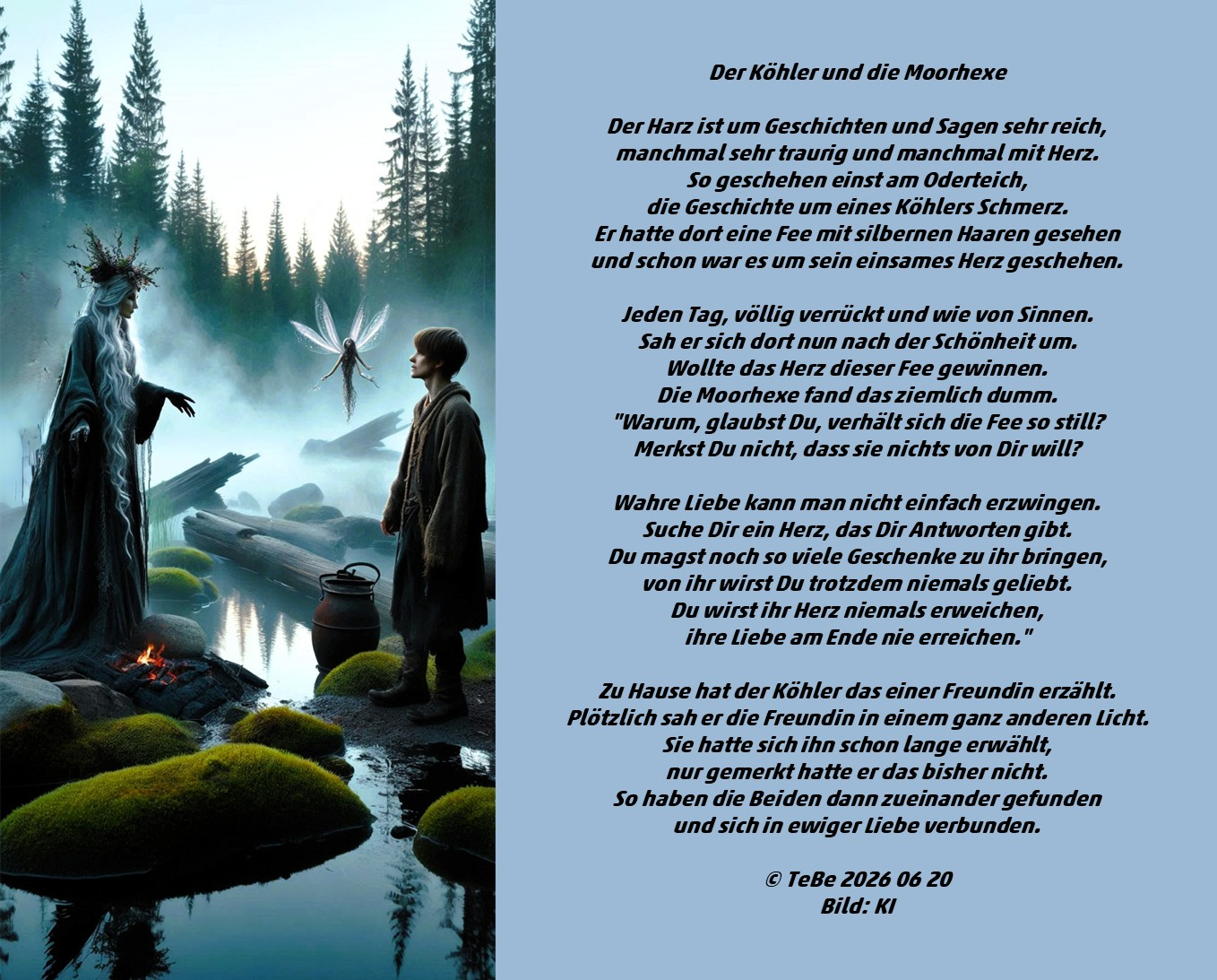 Bildgedicht: Der K&ouml;hler und die Moorhexe
