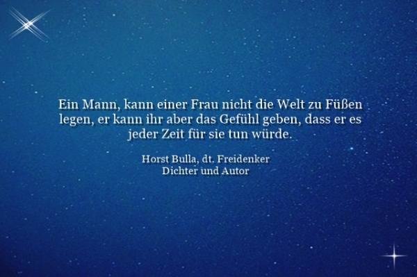 Bildgedicht: Ein Mann, kann einer Frau