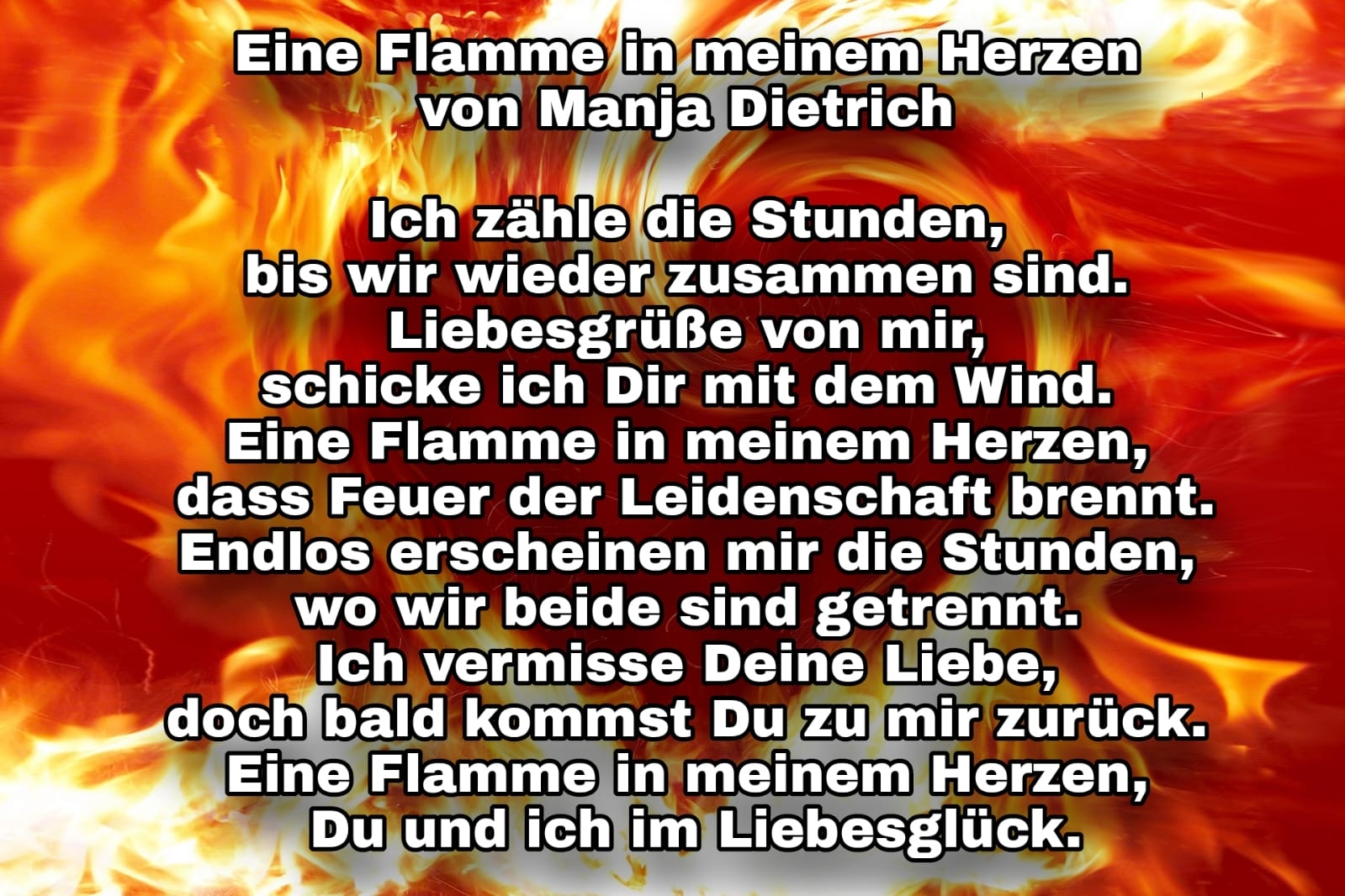 Bildgedicht: Eine Flamme in meinem Herzen 