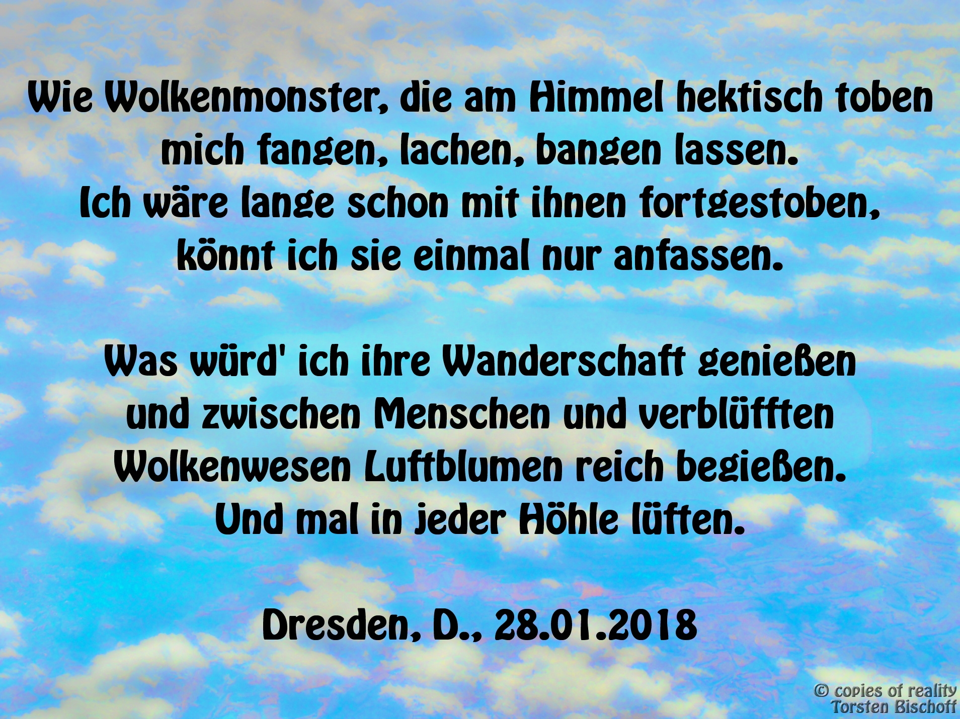 Bildgedicht: Wolkenwesen