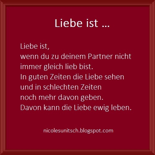 Bildgedicht: Liebe ist.....