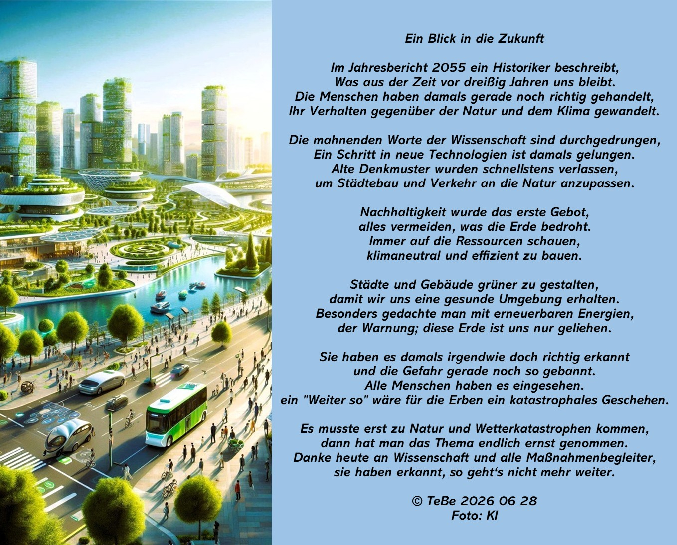 Bildgedicht: Ein Blick in die Zukunft