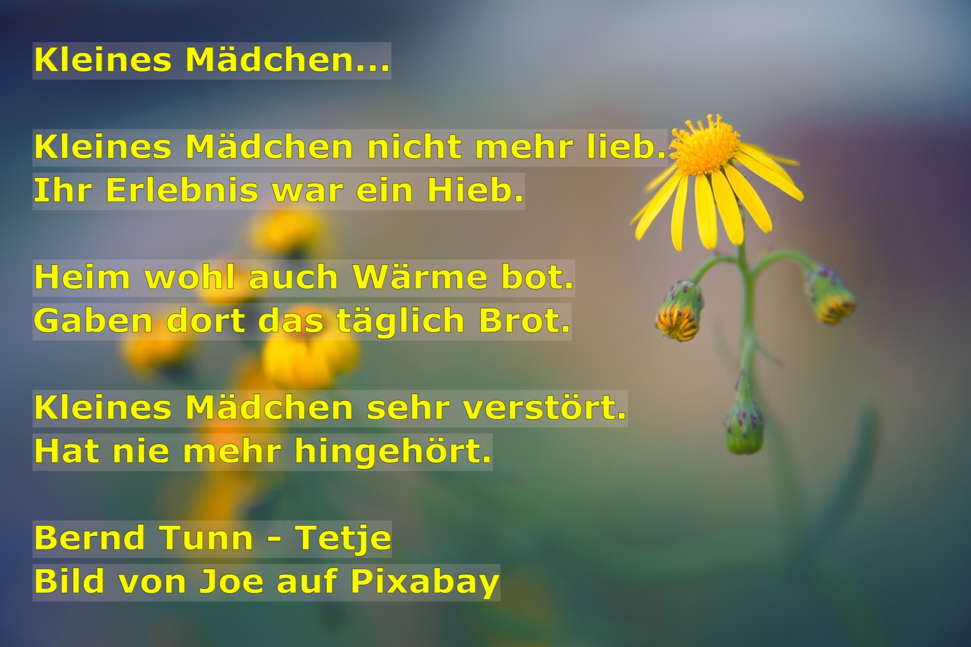 Bildgedicht: Kleines Mädchen...