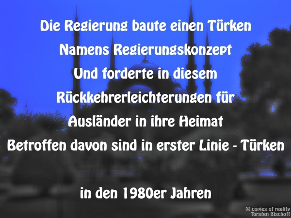 Bildgedicht: "Türken"