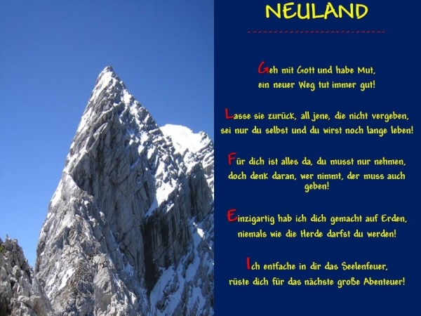 Bildgedicht: Neuland