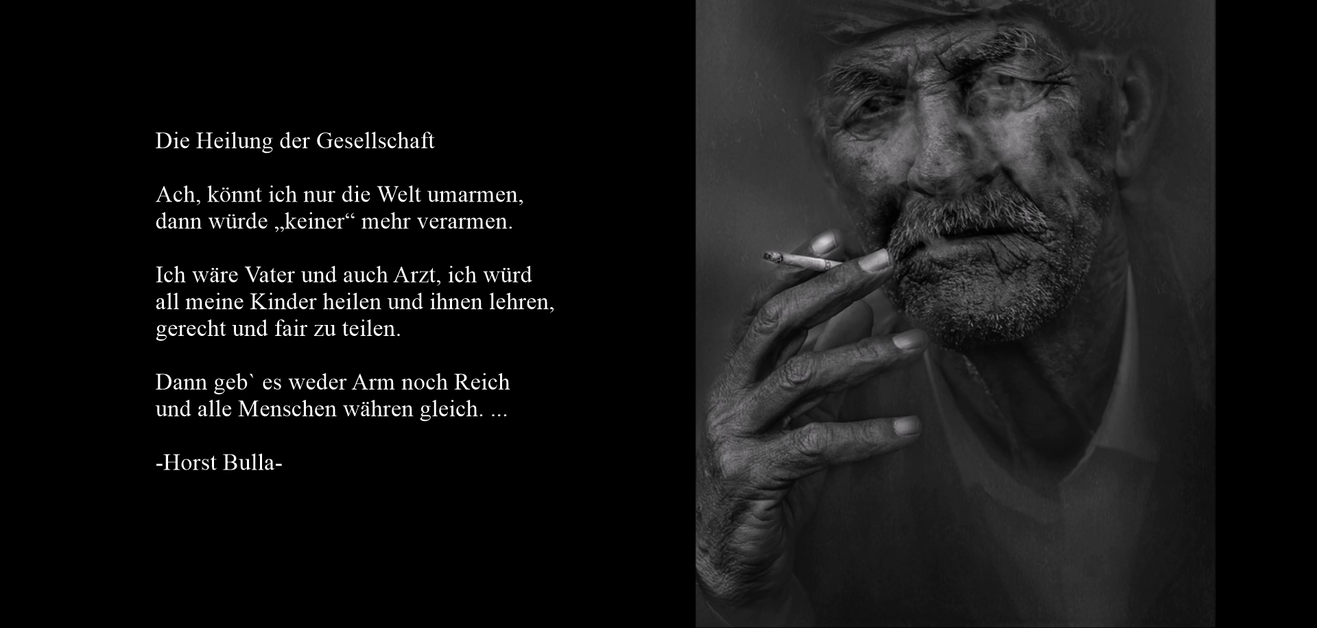 Bildgedicht: Die Heilung der Gesellschaft