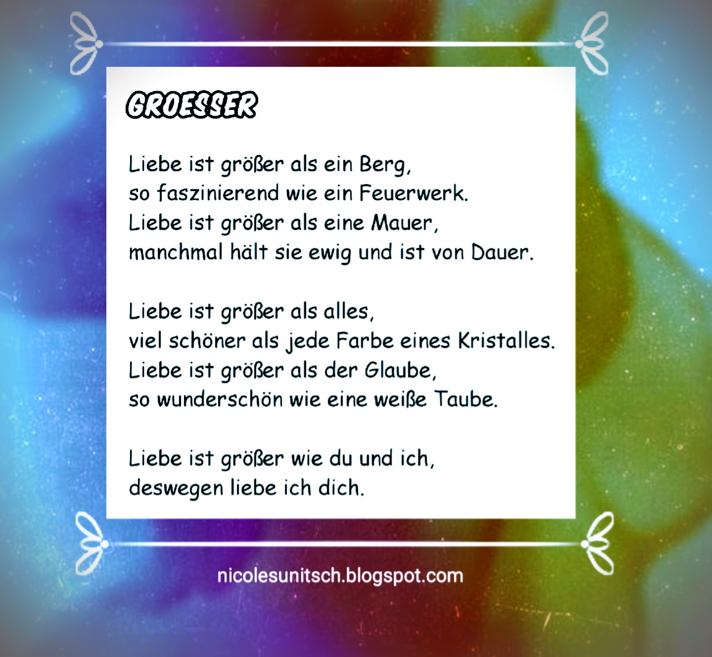 Bildgedicht: Größer