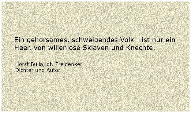 Bildgedicht: Ein gehorsames, schweigendes Volk