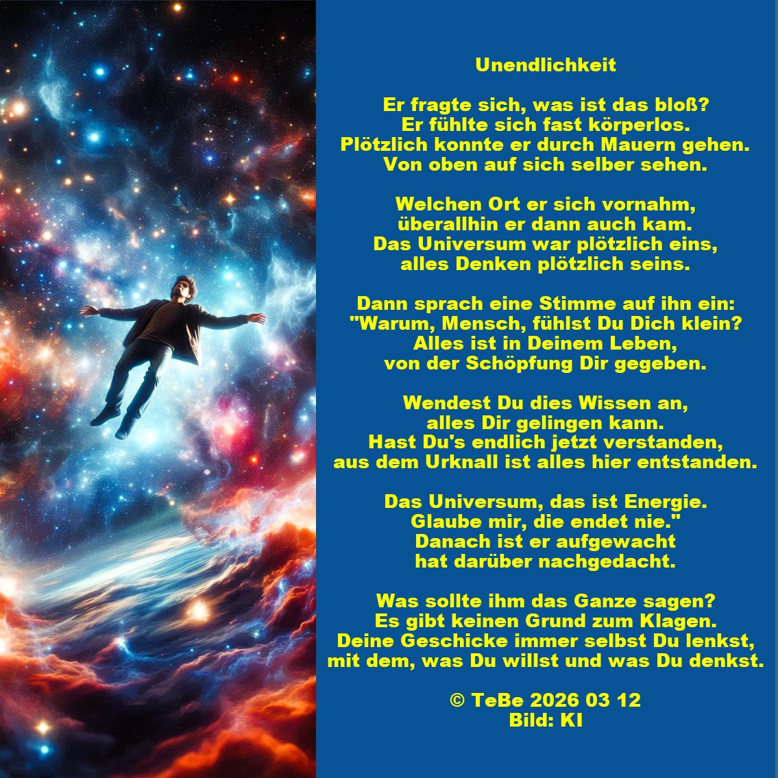 Bildgedicht: Unendlichkeit