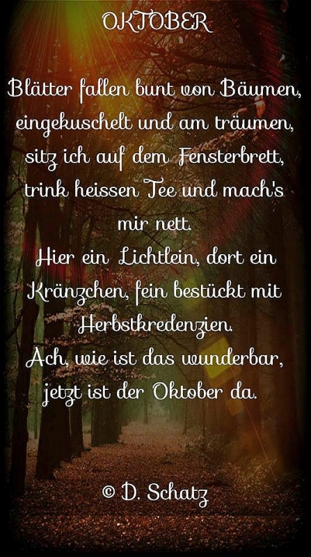 Bildgedicht: Oktober