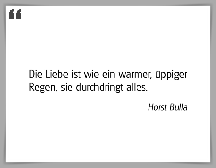 Bildgedicht: "Ein warmer, üppiger Regen"