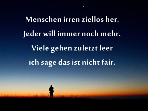 Bildgedicht: Das ist nicht fair!