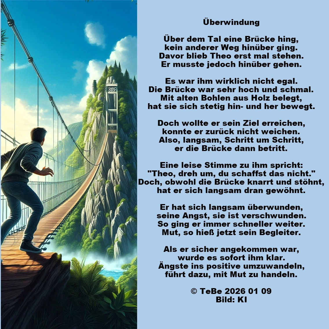 Bildgedicht: &Uuml;berwindung