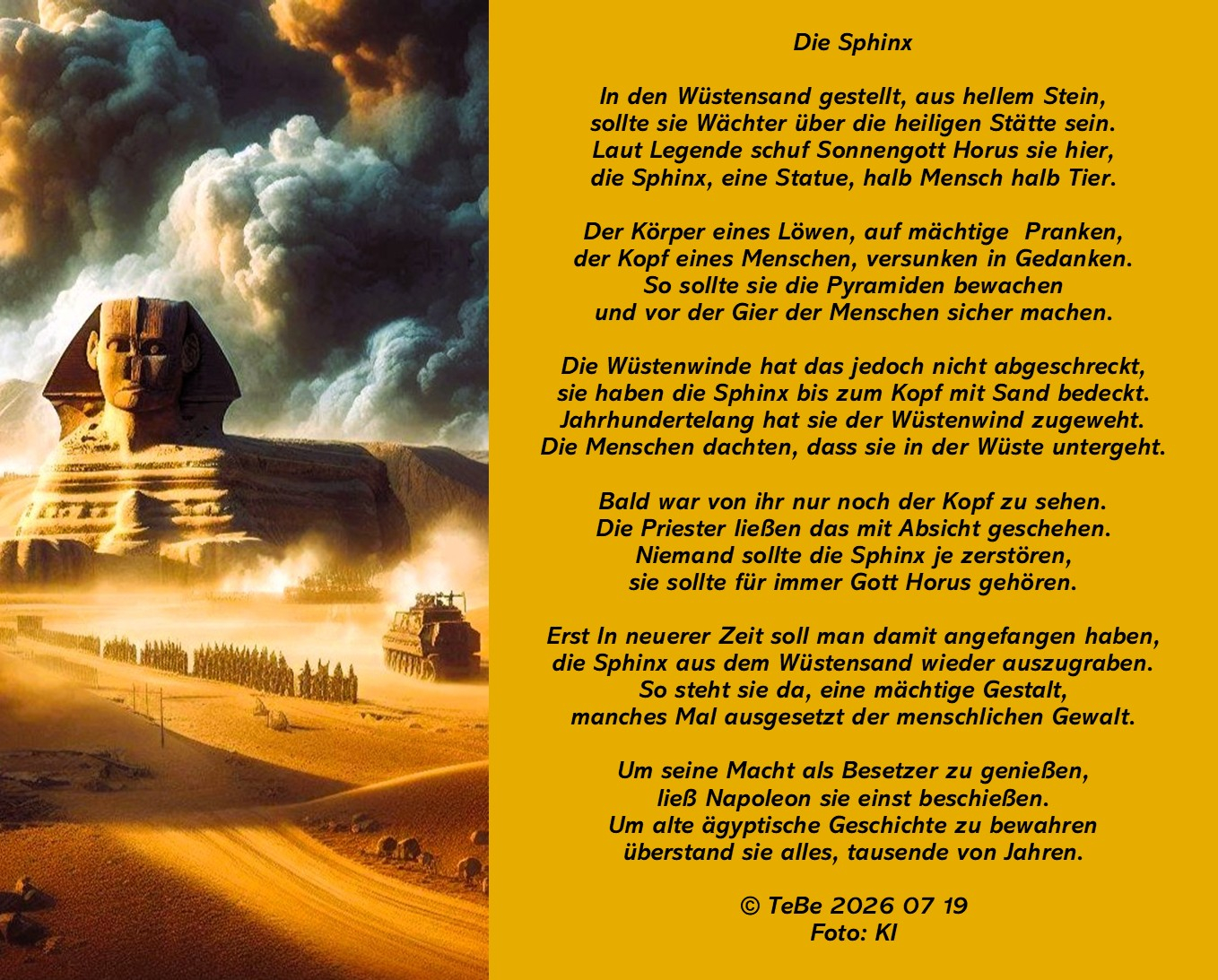Bildgedicht: Die Sphinx
