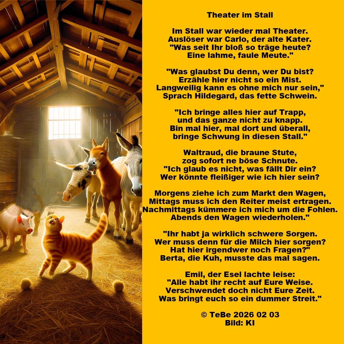 Bildgedicht: Theater im Stall