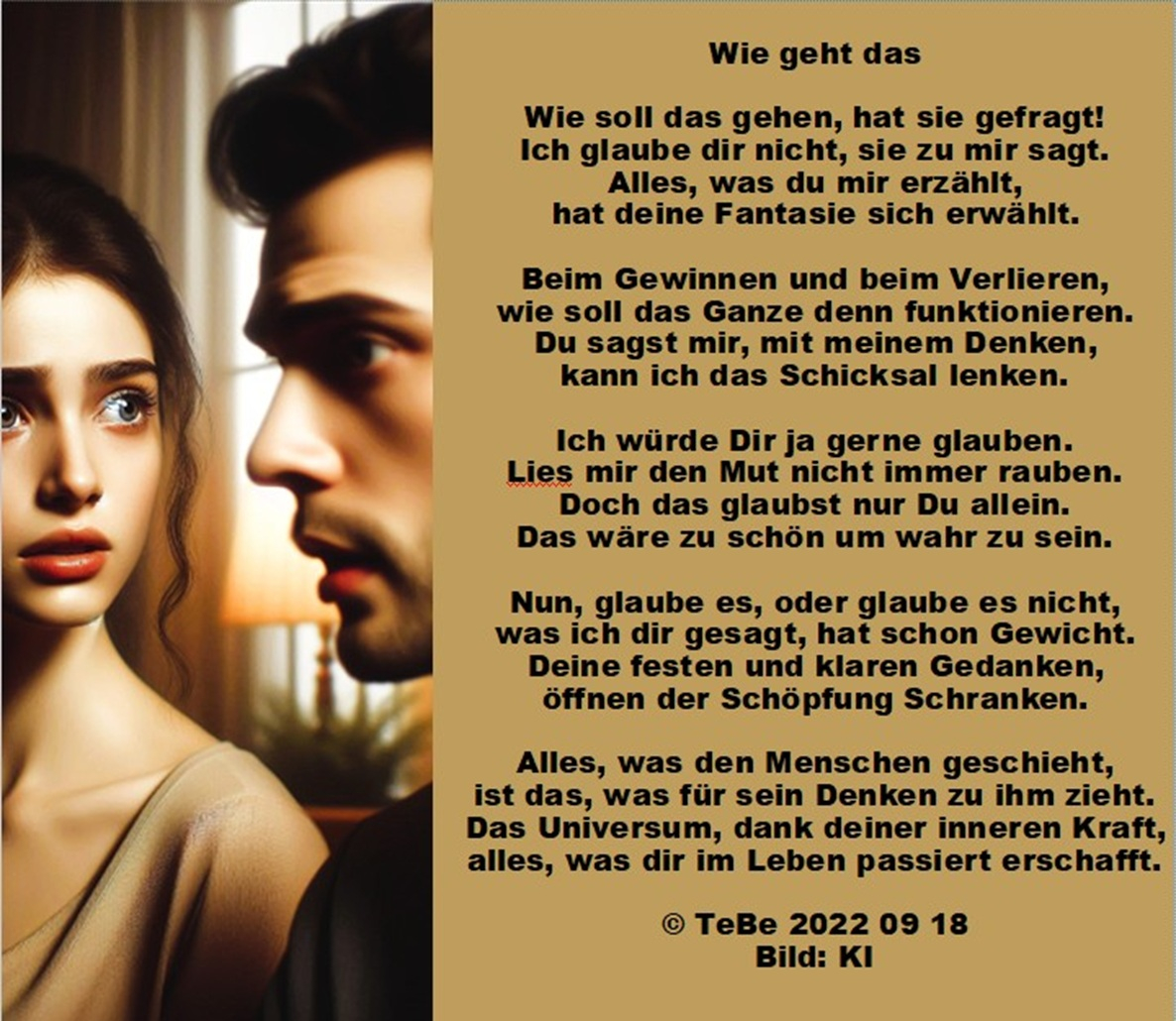 Bildgedicht: Wie geht das