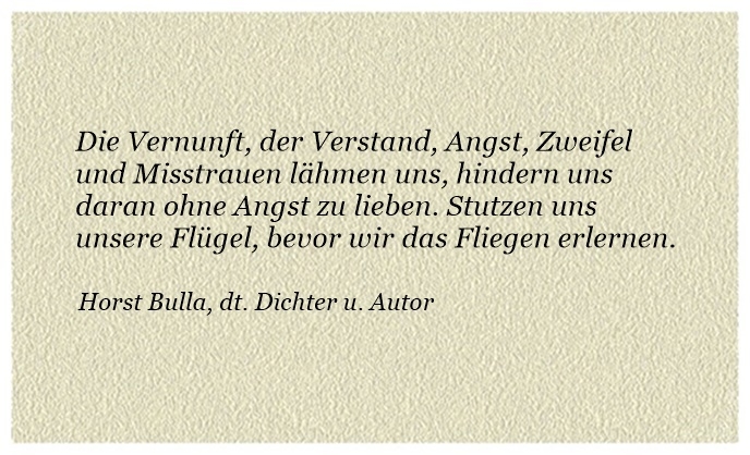 Bildgedicht: Die Vernunft, der Verstand, Angst, Zweifel und Misstrauen