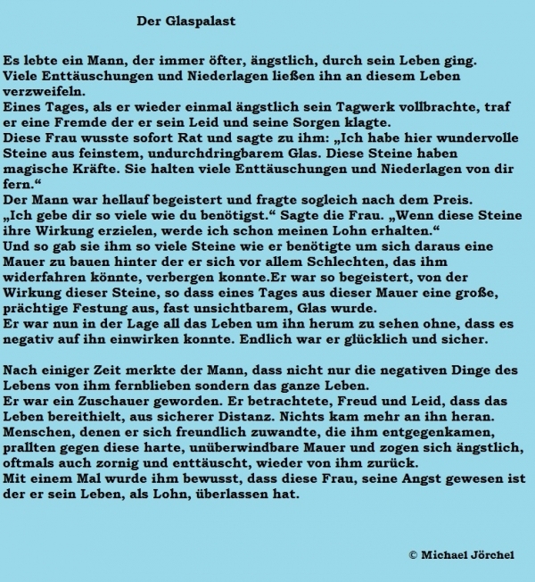 Bildgedicht: Glaspalast