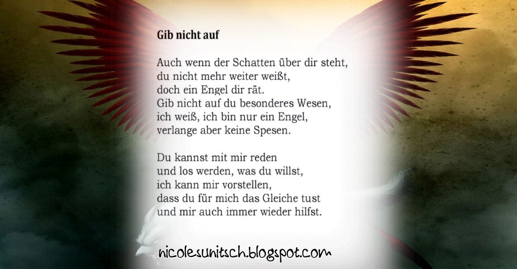 Bildgedicht: Gib nicht auf