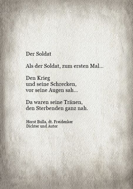 Bildgedicht: Der Soldat