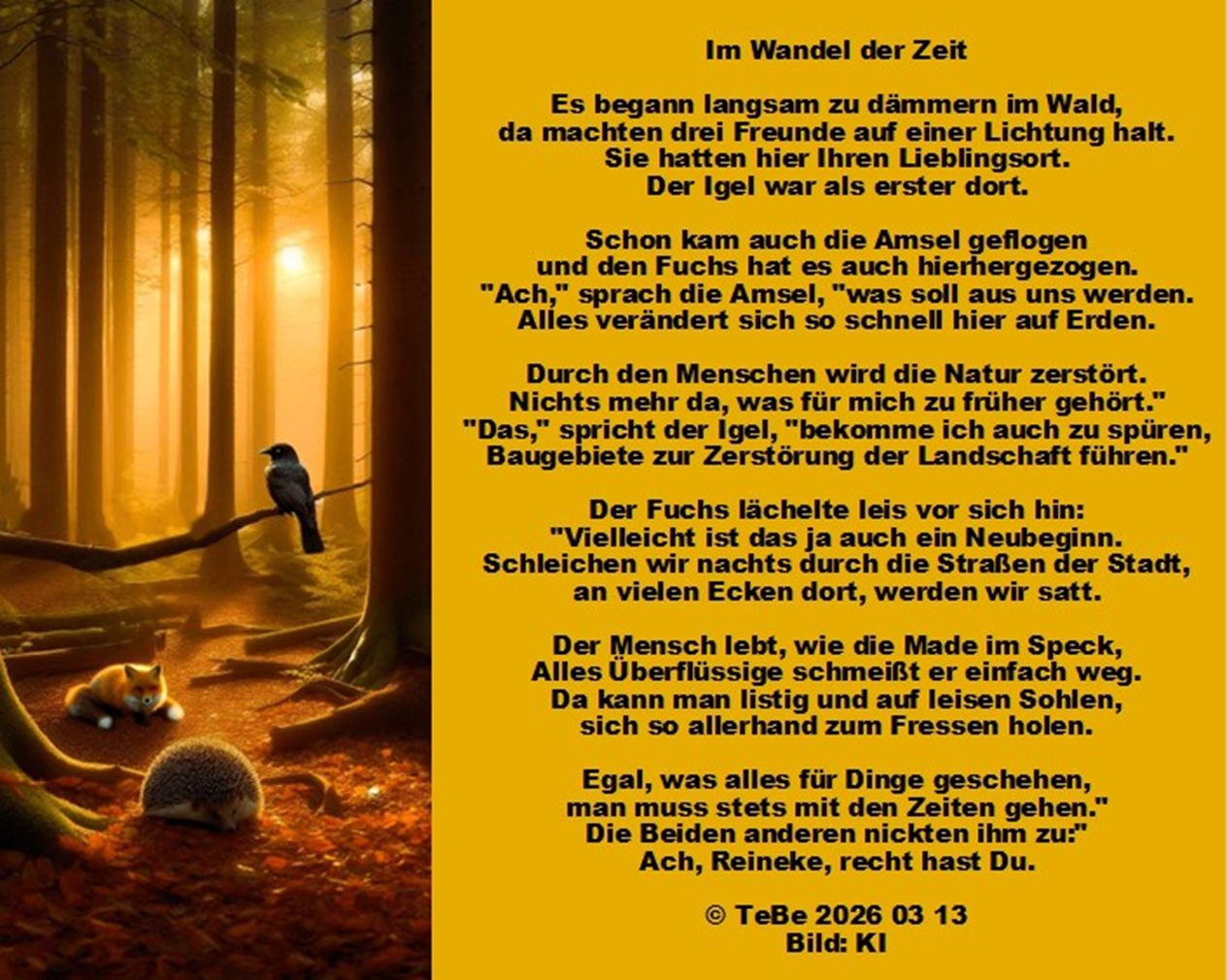 Bildgedicht: Im Wandel der Zeit