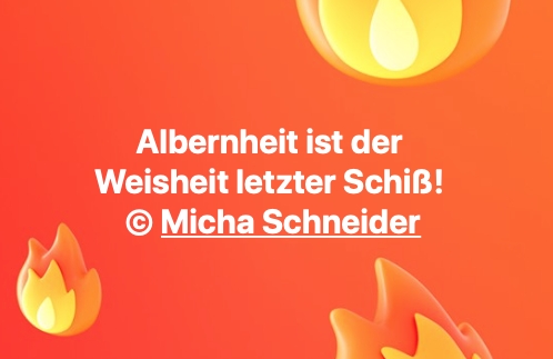 Bildgedicht: Albernheit 