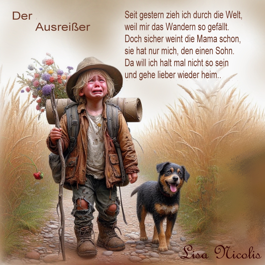 Bildgedicht: Der Ausreißer (Bild von mir mit KI erstellt)
