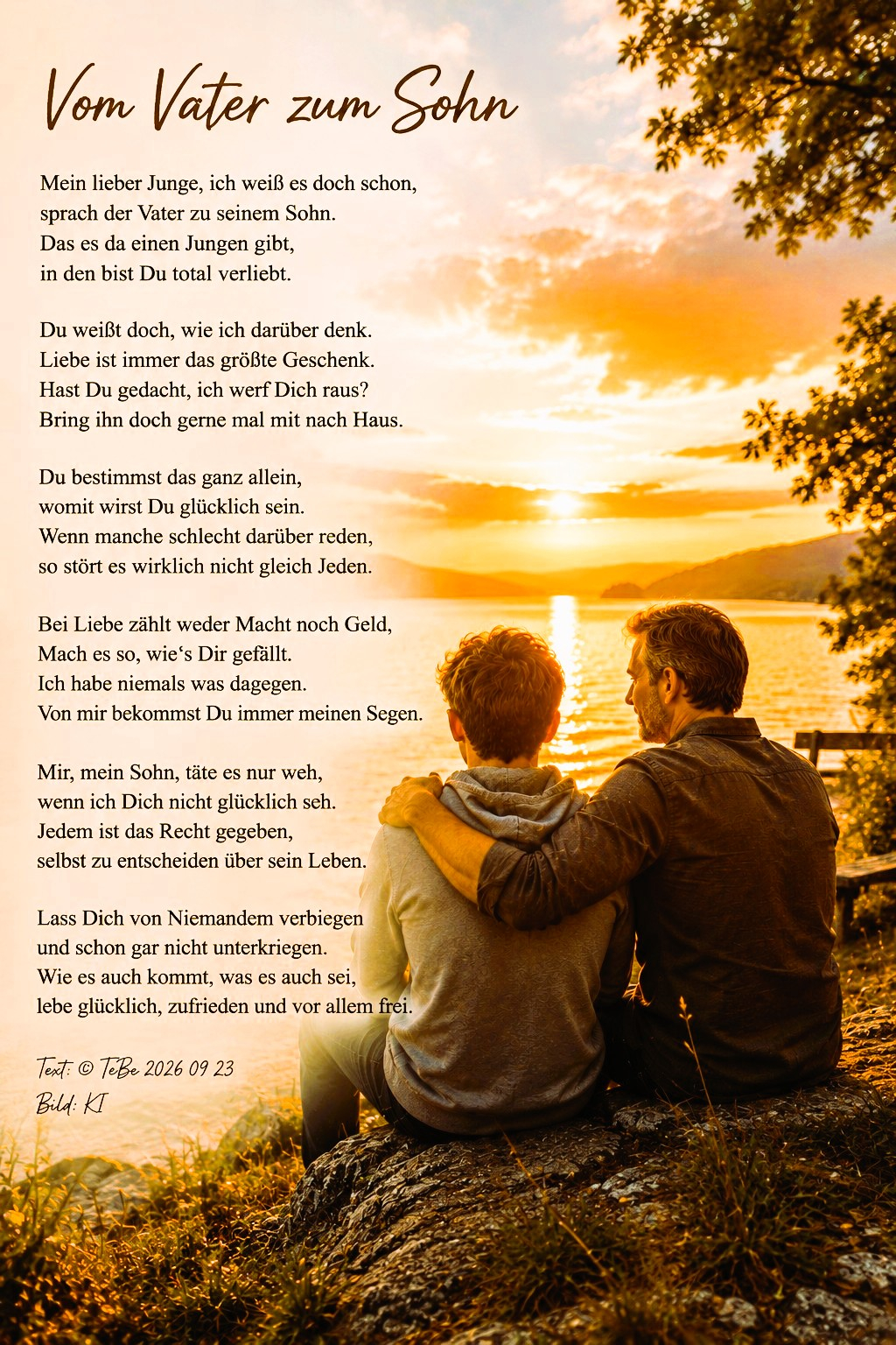 Bildgedicht: Vom Vater zum Sohn
