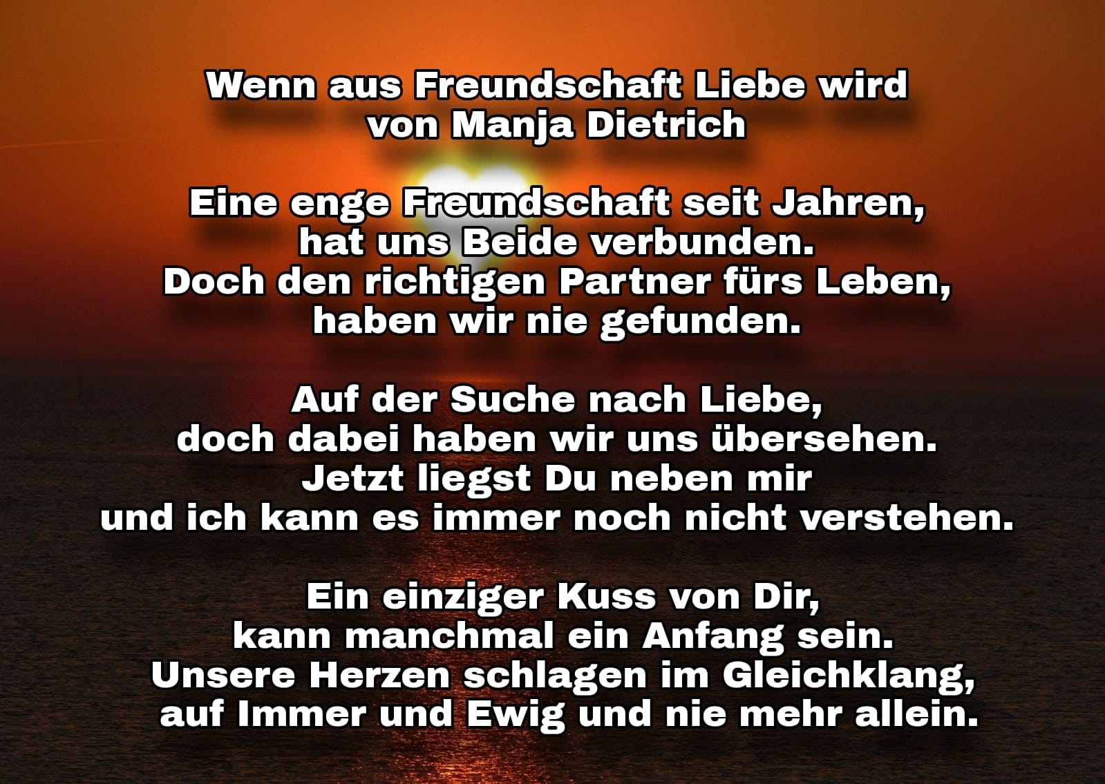 Bildgedicht: Wenn aus Freundschaft Liebe wird 