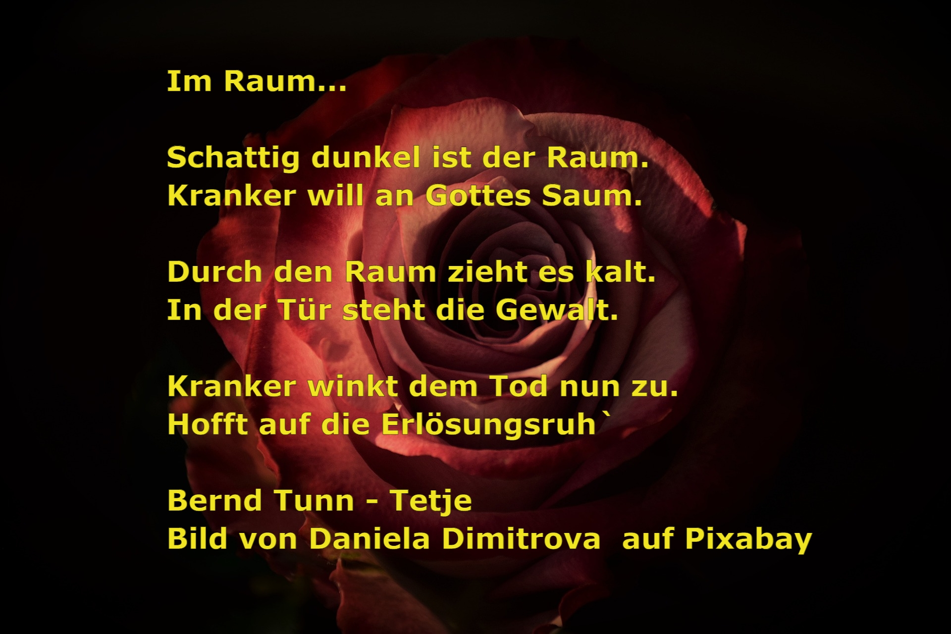 Bildgedicht: Im Raum...