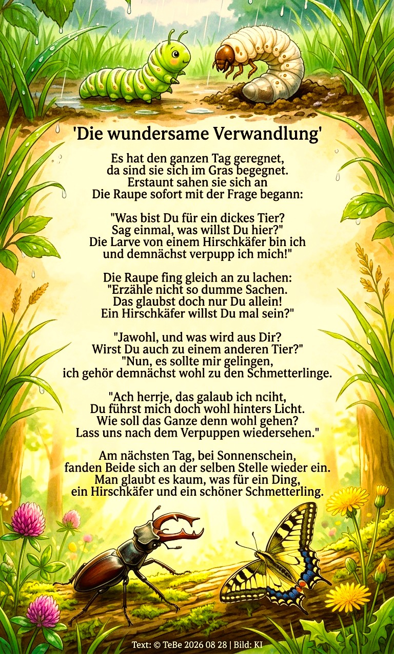 Bildgedicht: Die wundersame Verwandlung