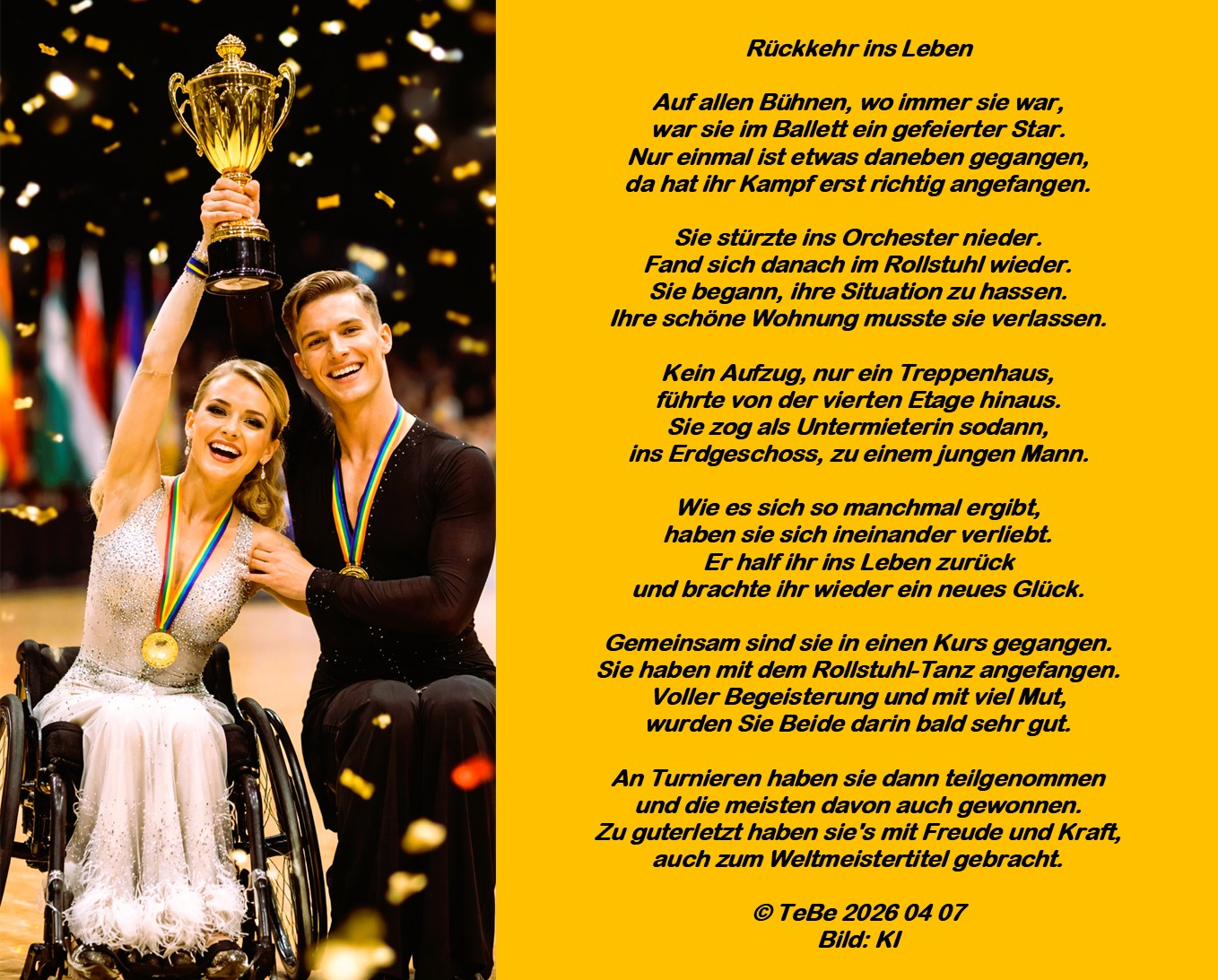 Bildgedicht: R&uuml;ckkehr ins Leben