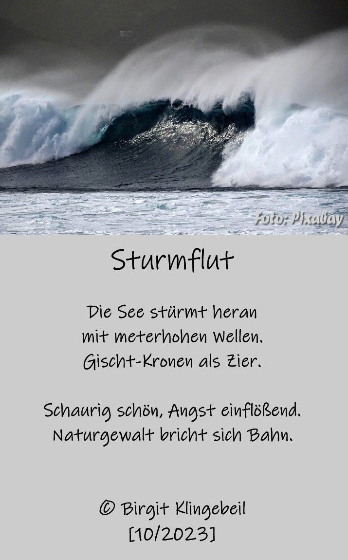 Bildgedicht: Sturmflut