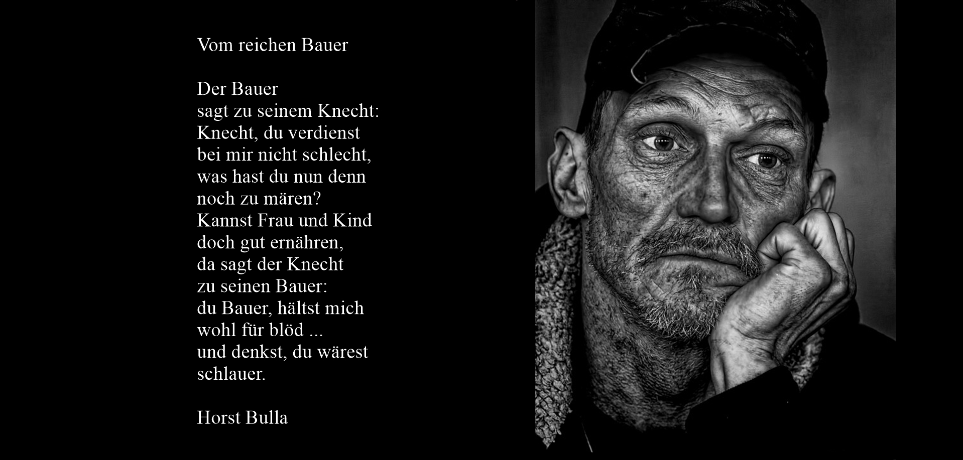 Bildgedicht: Vom reichen Bauer