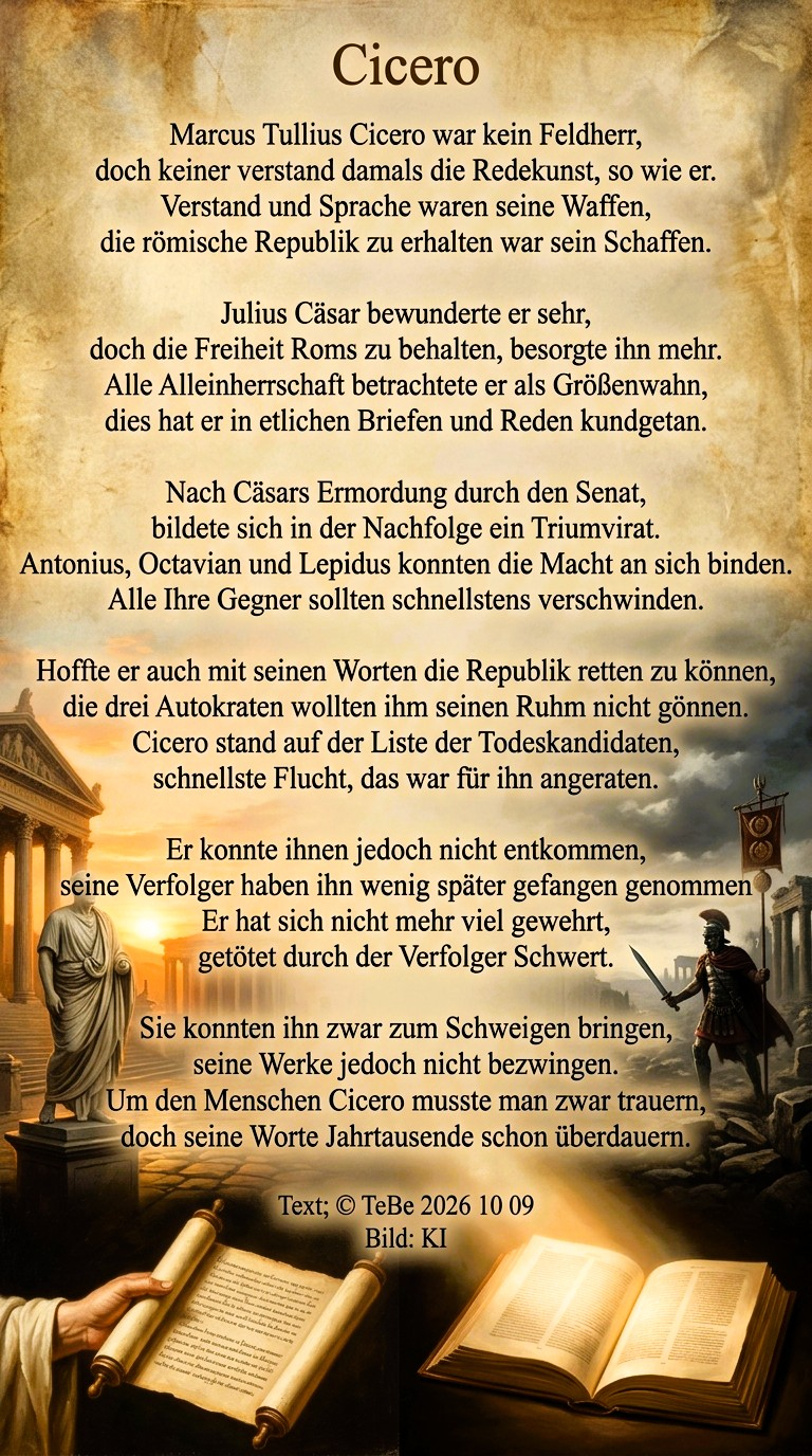 Bildgedicht: Cicero
