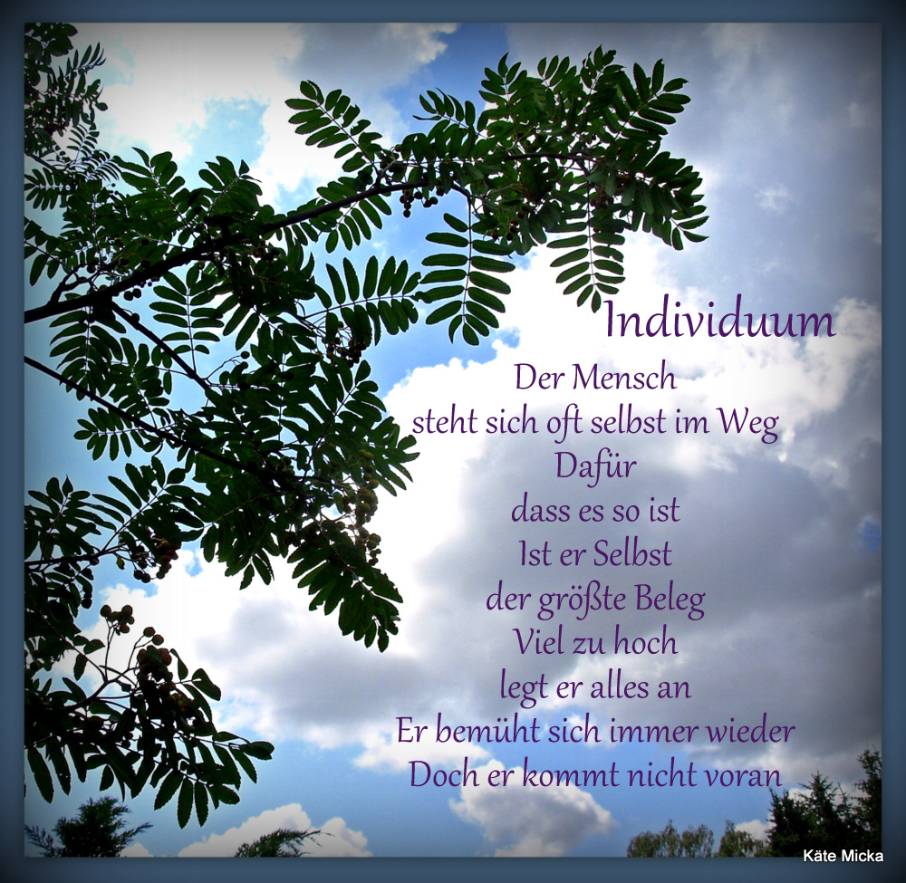 Bildgedicht: Individuum