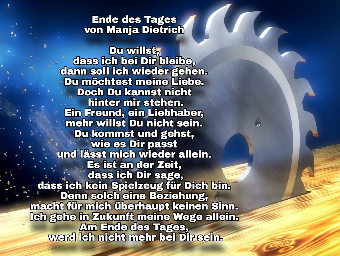 Bildgedicht: Ende des Tages 